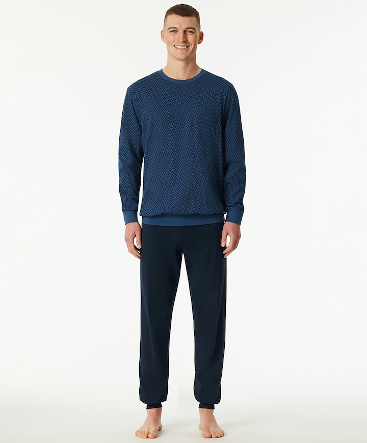 Heren pyjamaset blauw