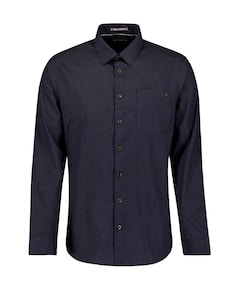 Heren overhemd lange mouw blauw