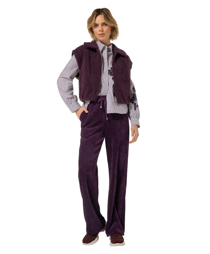 Dames gilet paars