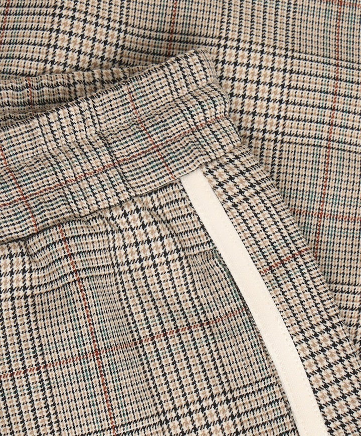 Extra Wide Check meisjes broek bruin