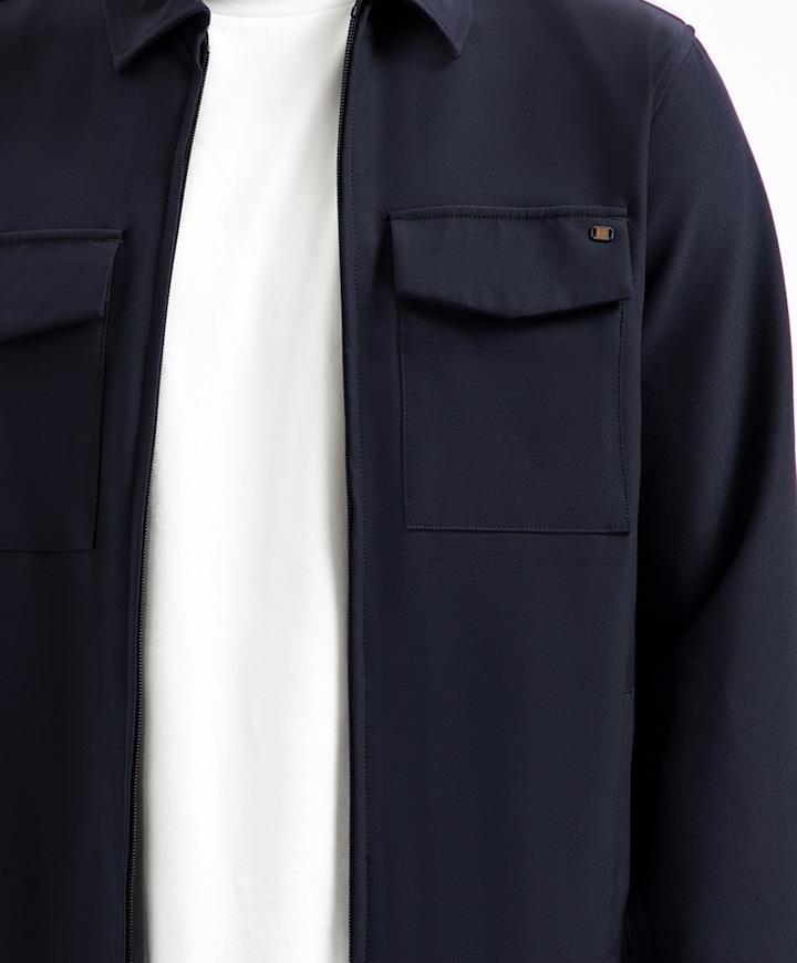 Heren overshirt blauw