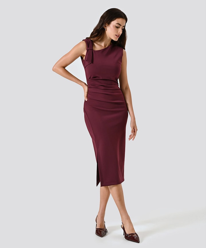 Dames jurk bordeaux