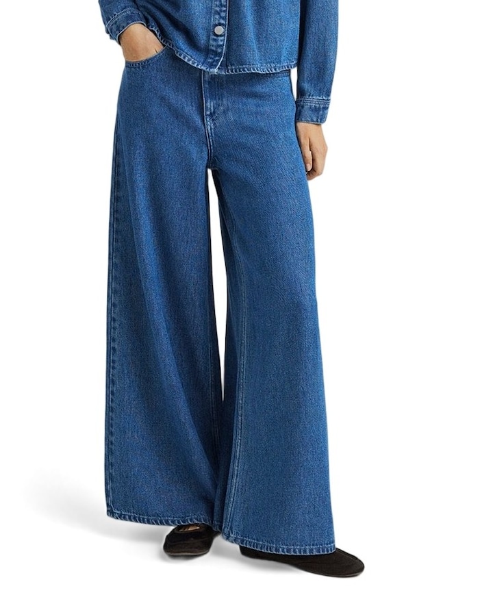 MSCHAgo Rue Wide Long dames jeans blauw