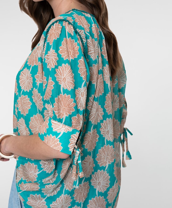 Dames blouse blauw