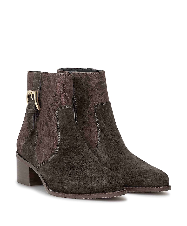 dames enkellaarzen bruin