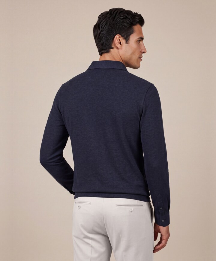 Heren polo blauw