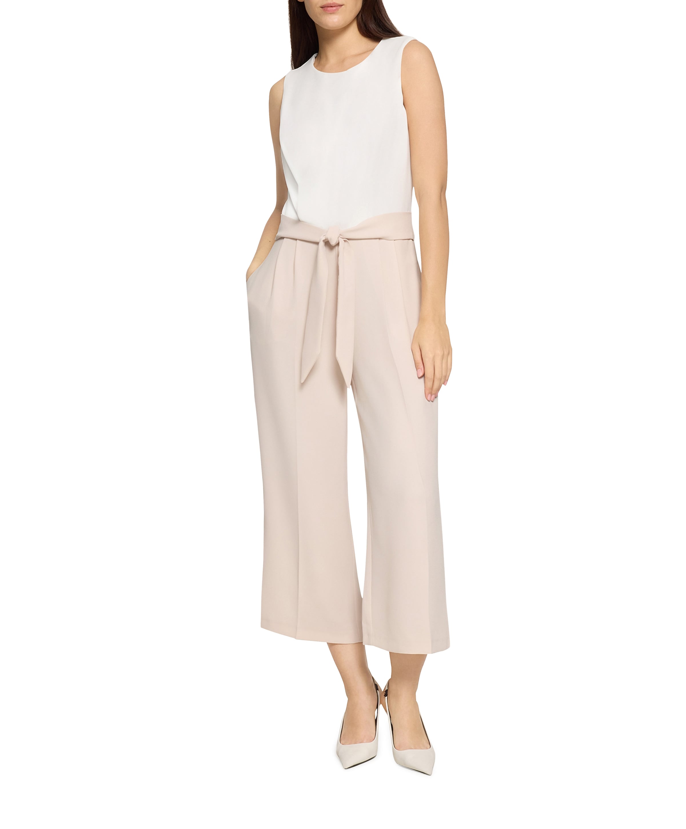dames jumpsuit ecru