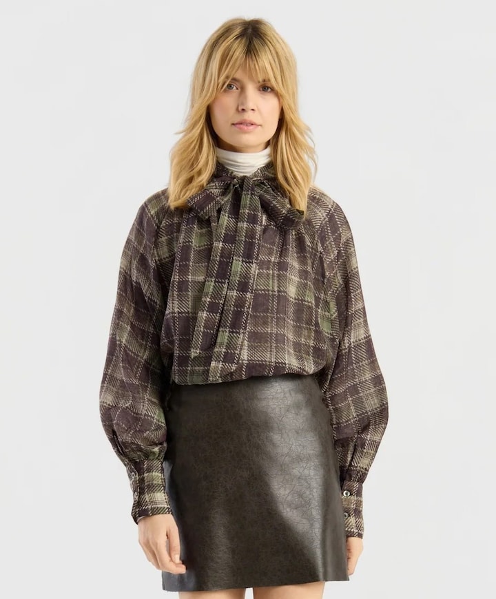Dames blouse bruin