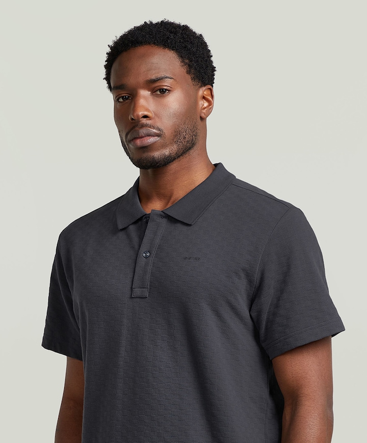 Heren polo blauw