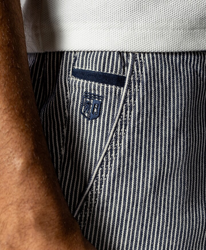 Bermuda Striped heren korte broek blauw