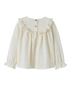 Meisjes blouse lange mouw ecru