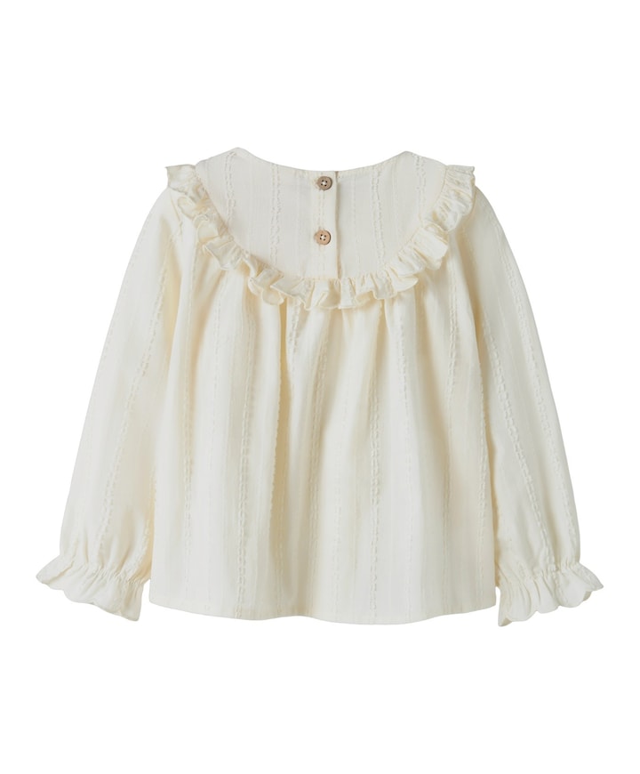 Meisjes blouse lange mouw ecru