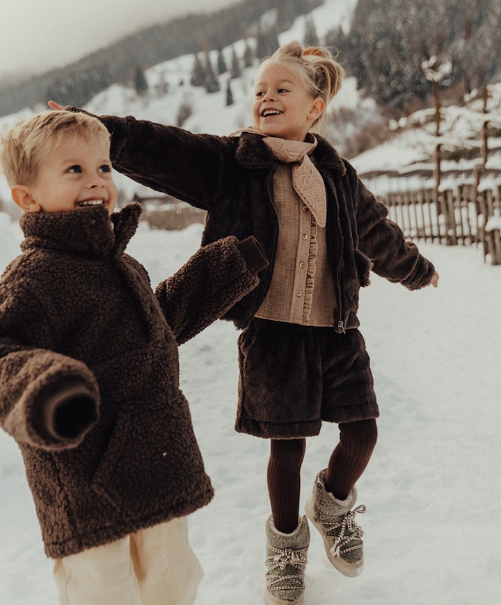 meisjes korte broek bruin