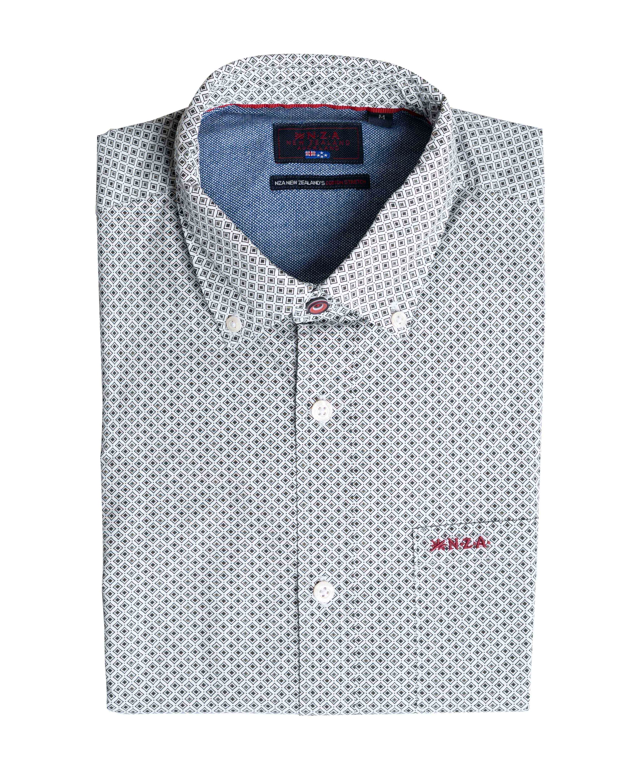 Heren overhemd lange mouw groen