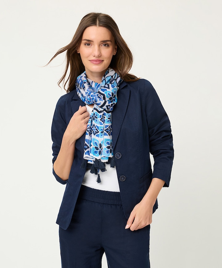 Dames sjaal blauw