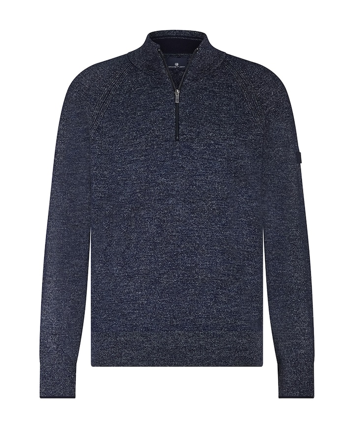 Trui met rits blauw