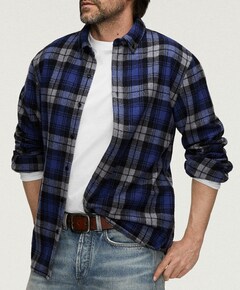 Heren overshirt blauw