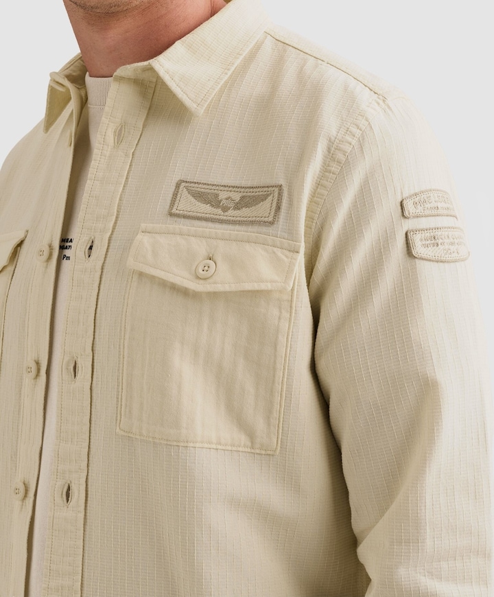 Heren overshirt ecru