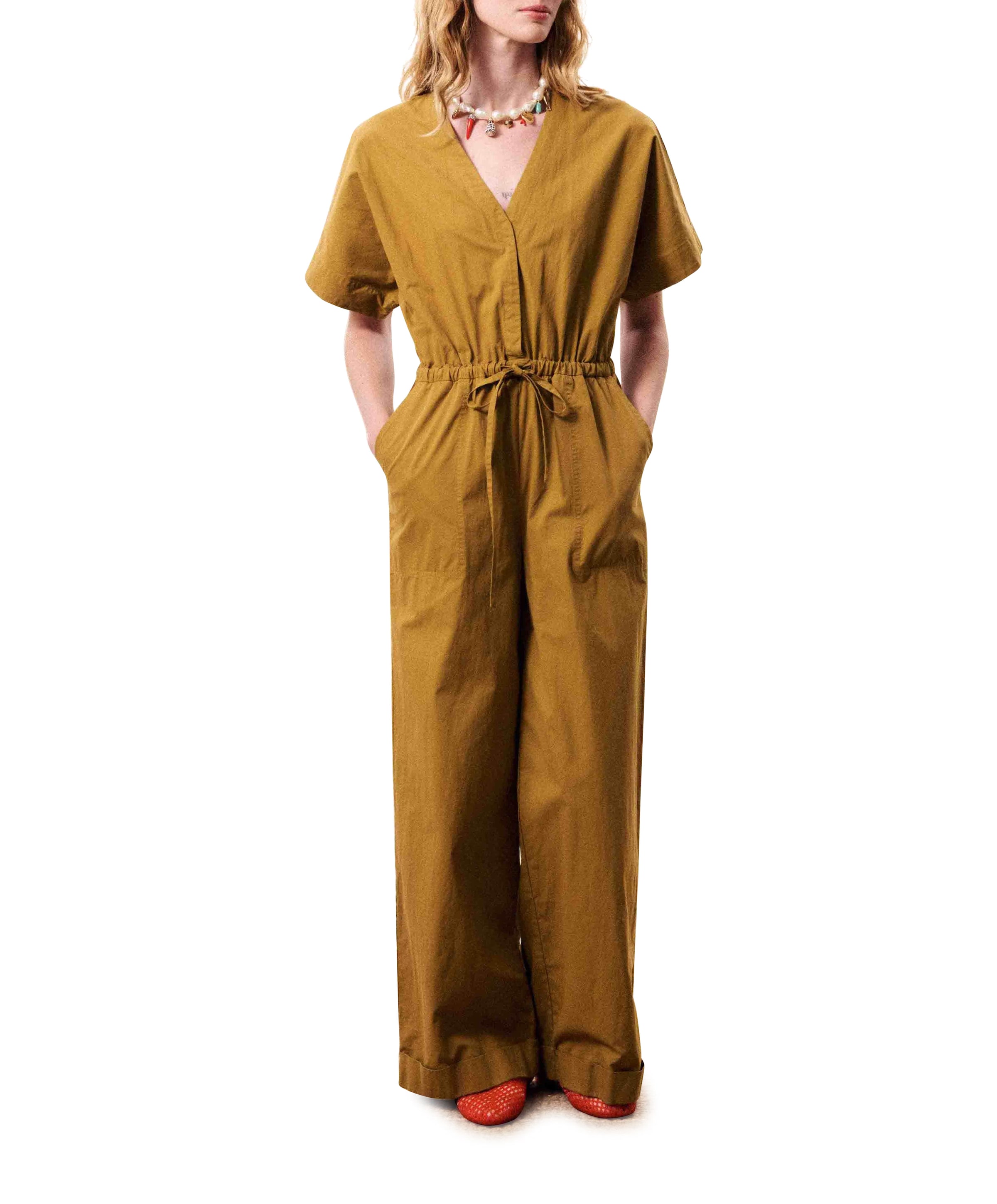 Galatee Combi dames jumpsuit groen