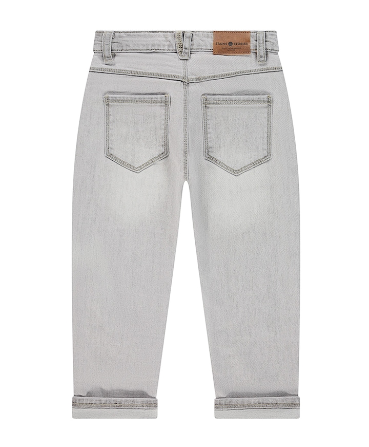 Denim Wide Fit jongens jeans grijs