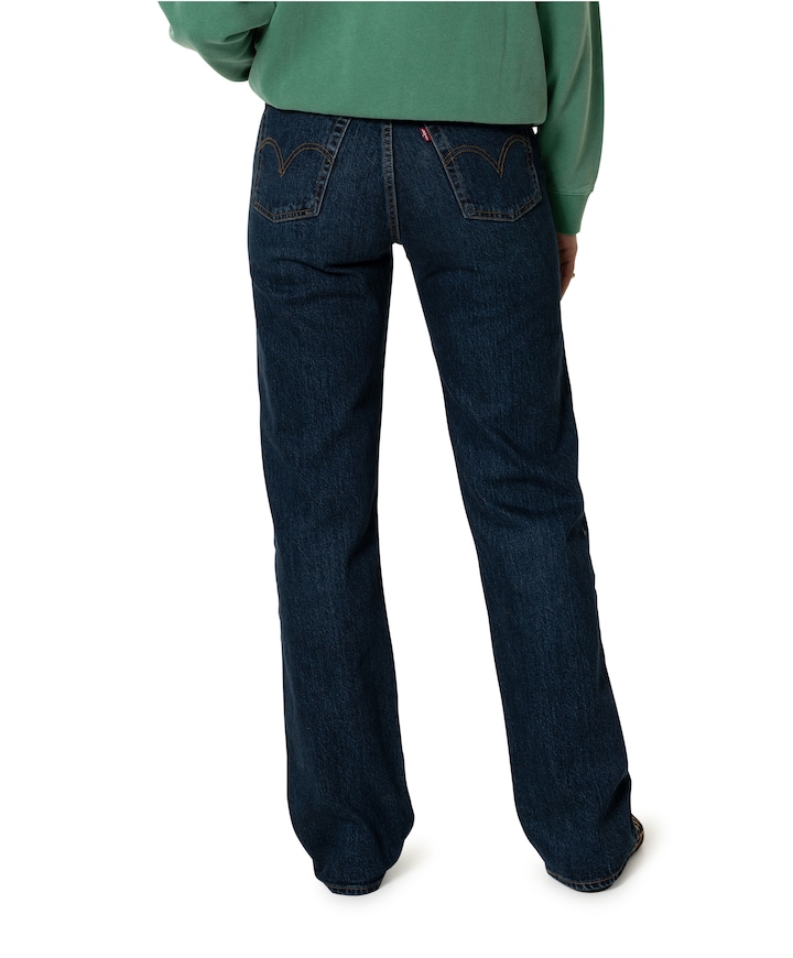 Ribcage full length dames jeans blauw