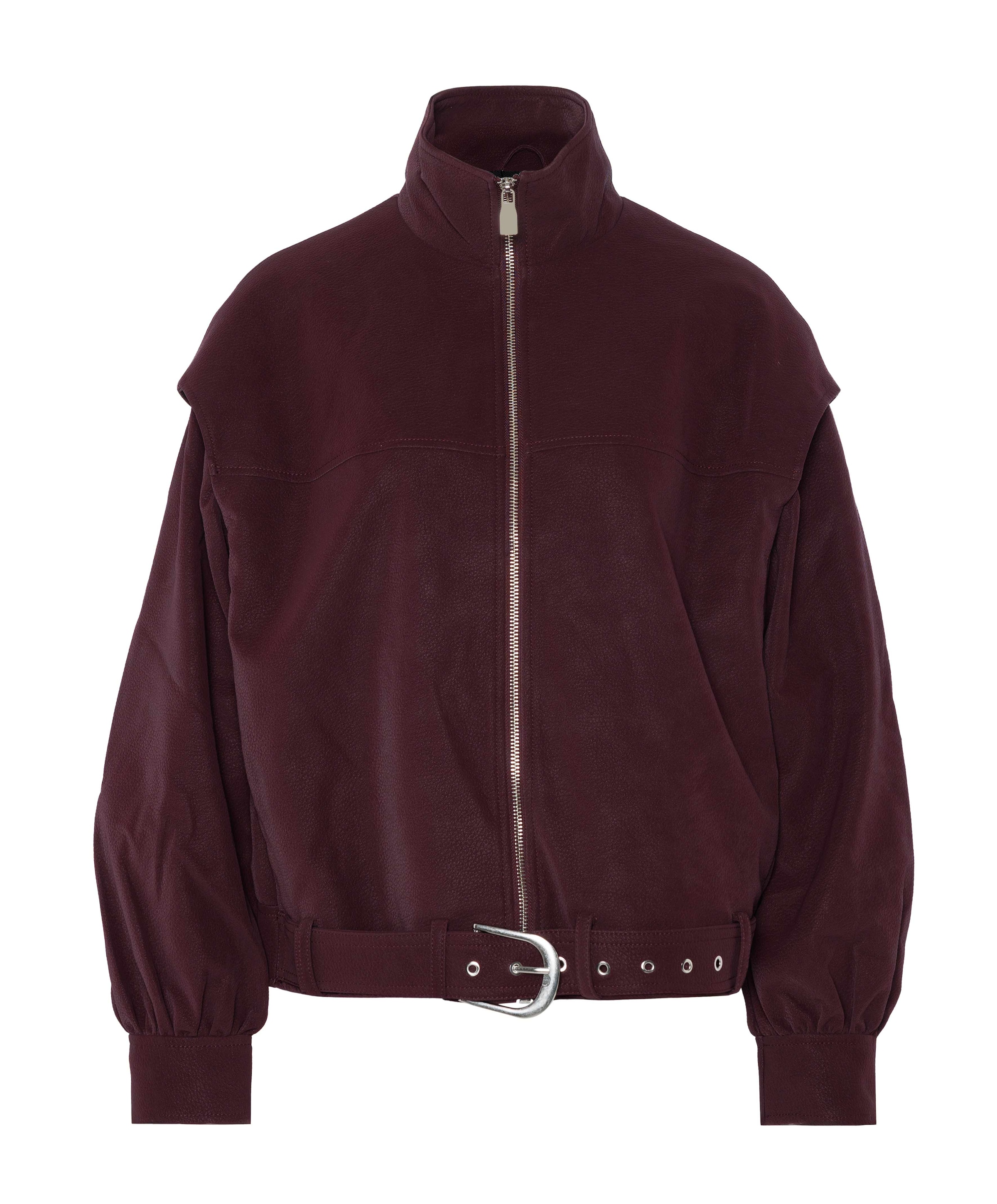 Dames leren jas bordeaux