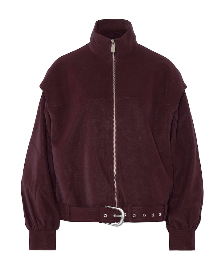 Dames leren jas bordeaux