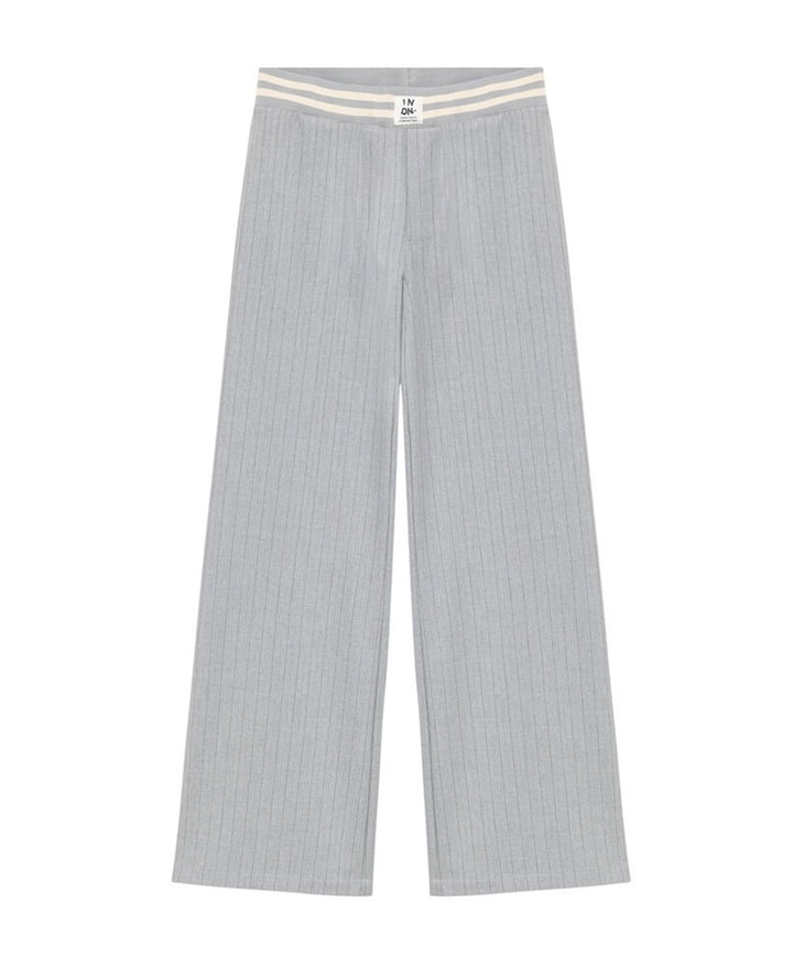 Extra Wide Pinstripe meisjes broek grijs