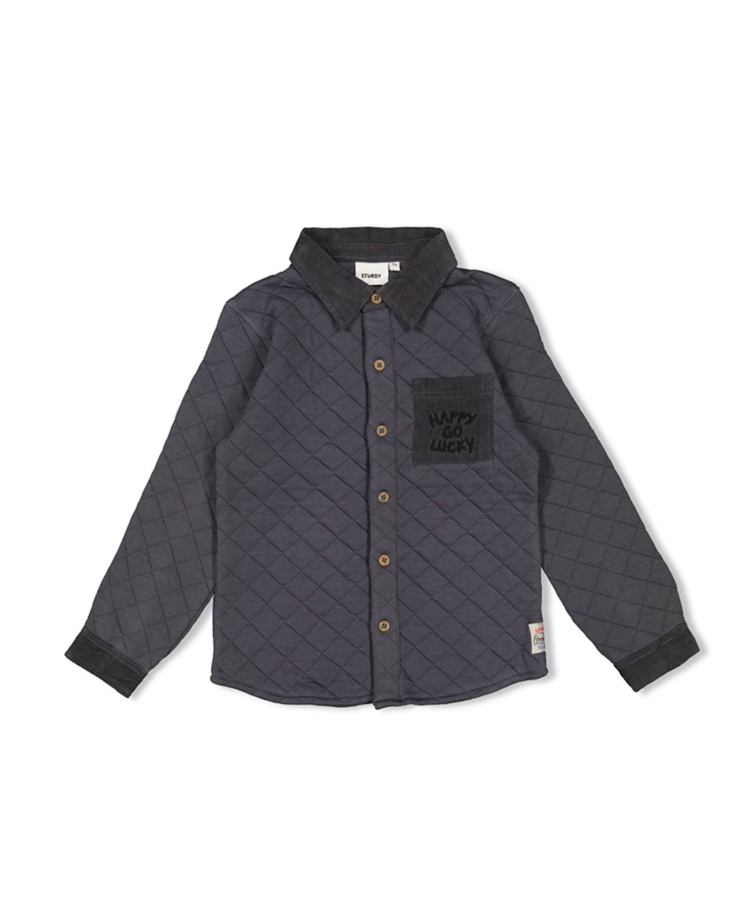 Jongens overhemd lange mouw grijs