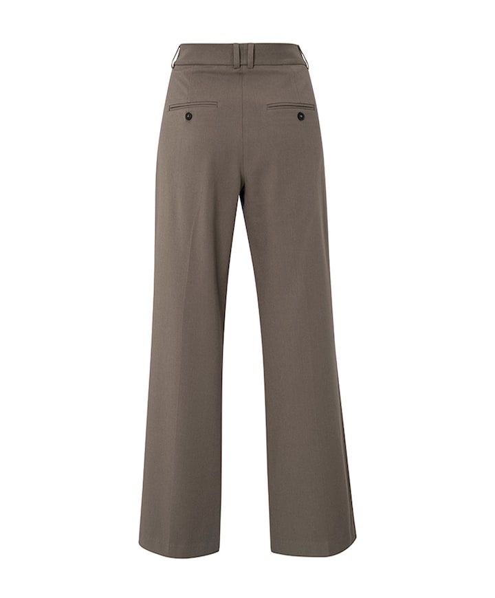 Woven with pleats broek grijs