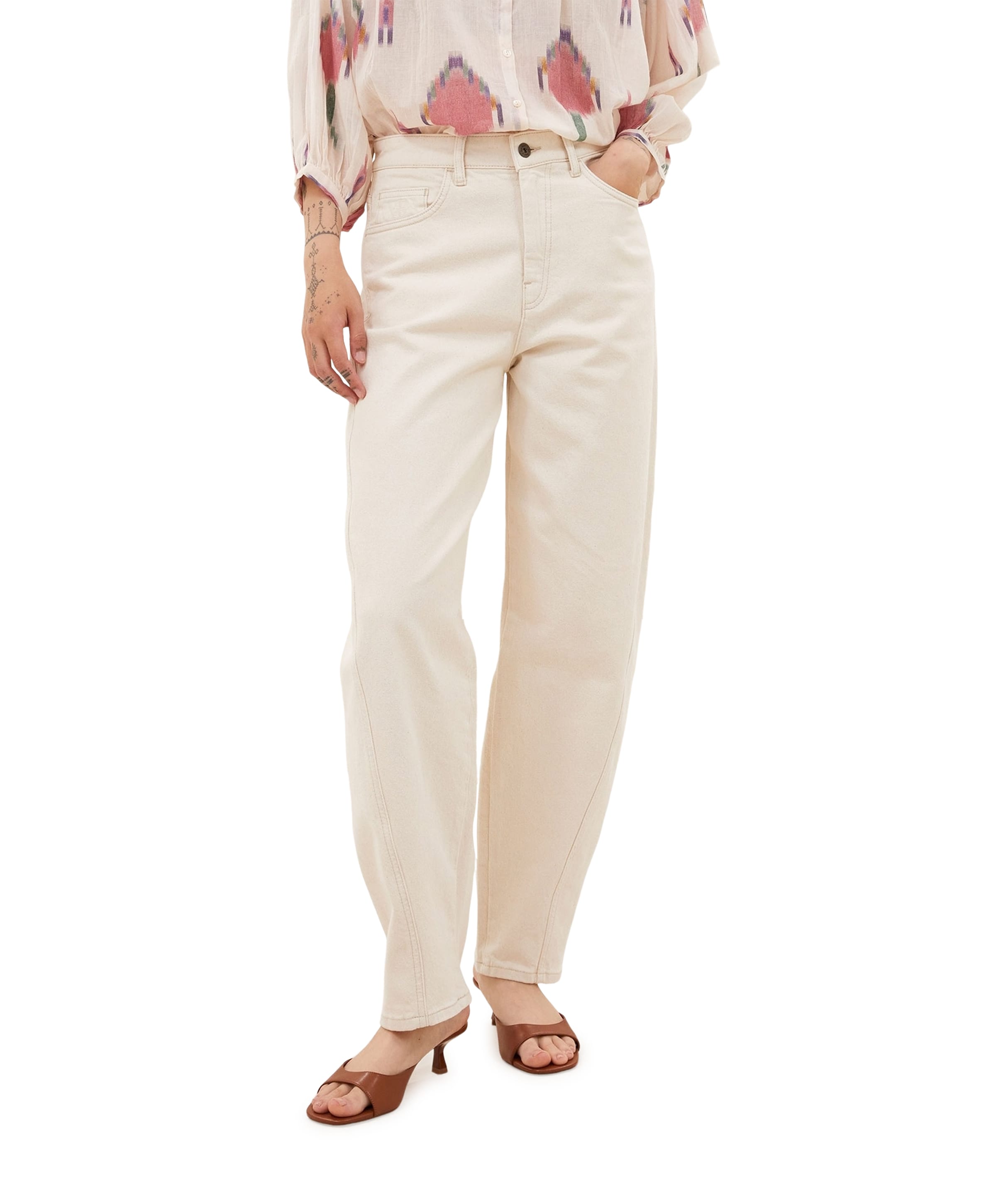 begum raw jeans dames jeans ecru