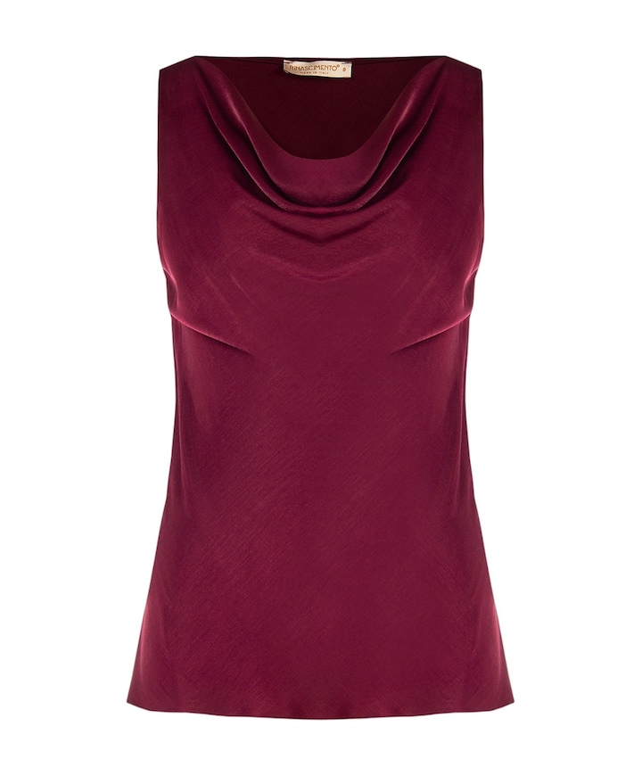 Dames top bordeaux