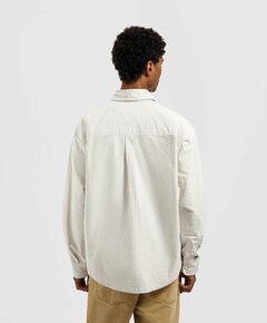 Heren overhemd lange mouw beige