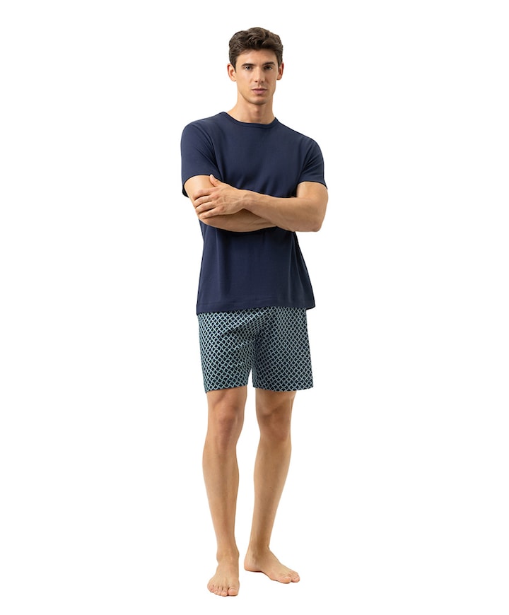 Heren pyjamaset blauw