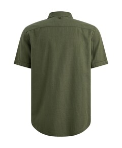 Heren overhemd korte mouw groen