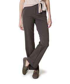 Wide leg travel dames broek bruin