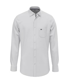 Heren overhemd lange mouw blauw