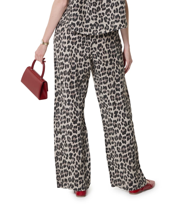 Liva Leopard broek beige