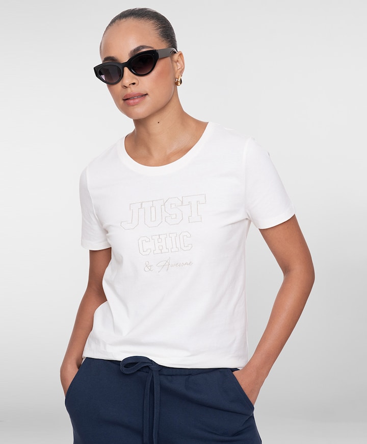 Dames T-shirt ecru