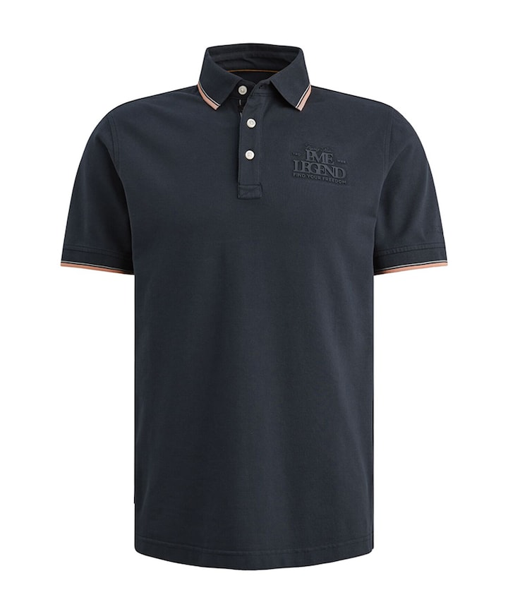 Heren polo blauw