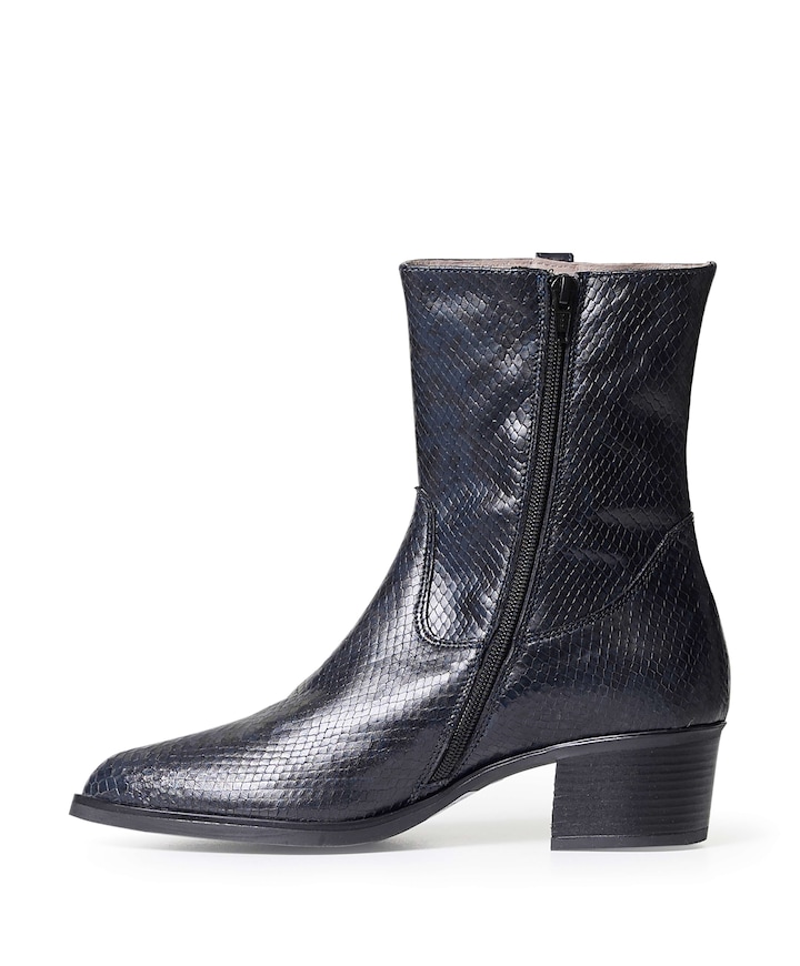 dames enkellaarzen blauw