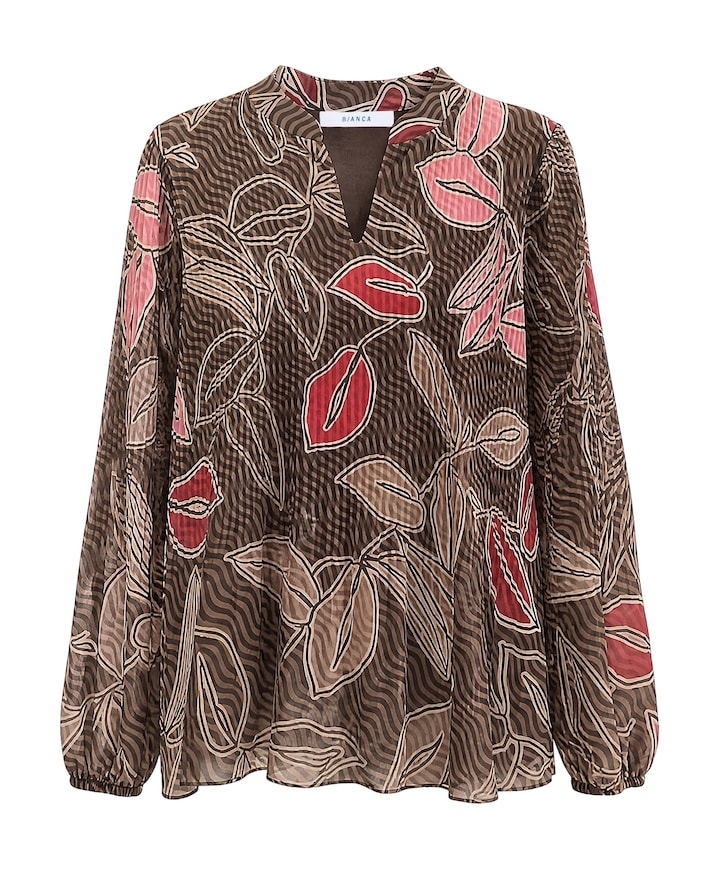 Dames blouse bruin