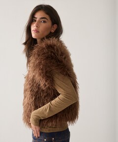 Dames gilet bruin