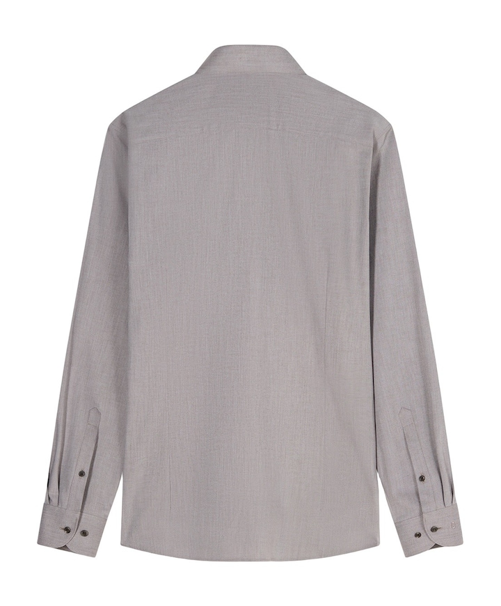 Heren overhemd lange mouw beige