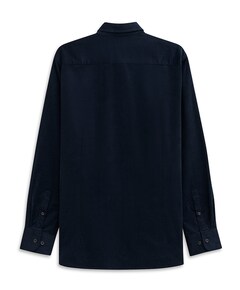 Heren overhemd lange mouw blauw