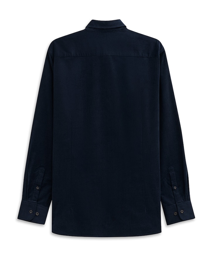 Heren overhemd lange mouw blauw