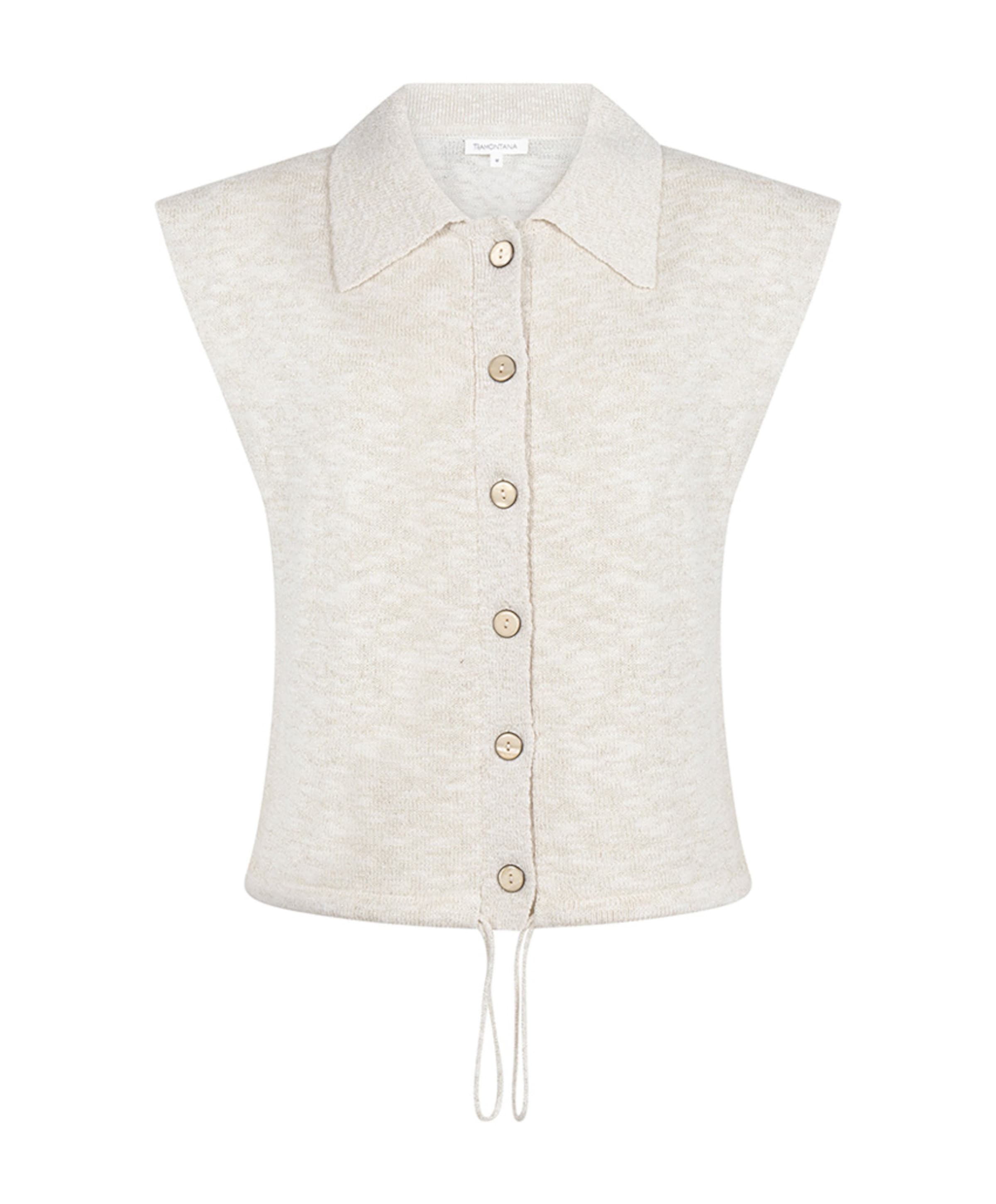 Dames vest beige