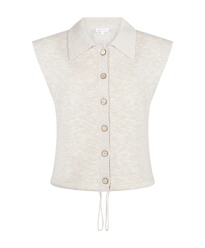 Dames vest beige