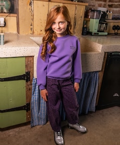 Little leopard meisjes jeans paars