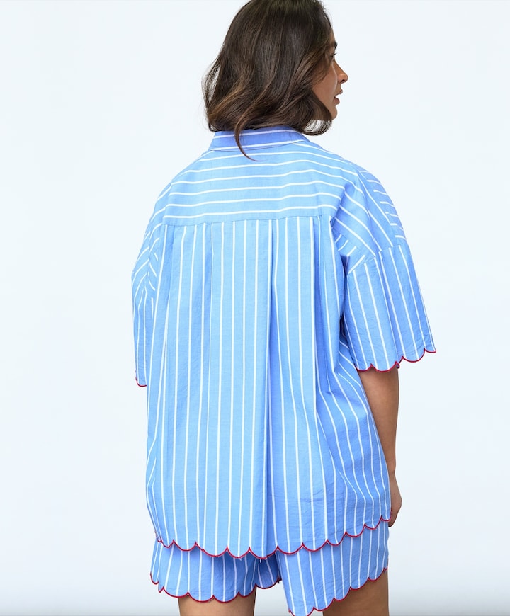 Dames blouse blauw